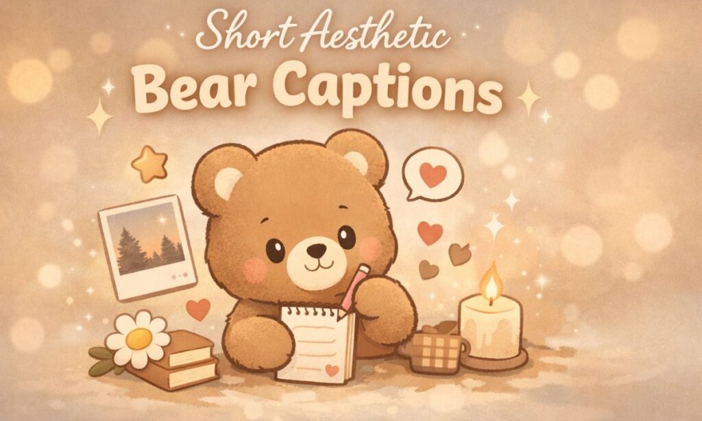 short-aesthetic-bear-captions